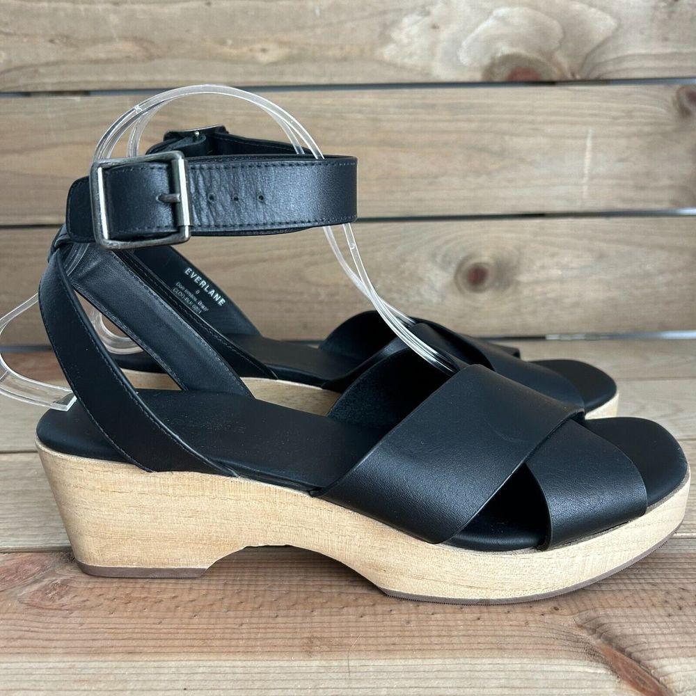 Womens  Everlane The Clog Sandal Genuine Leather Casual Size 8